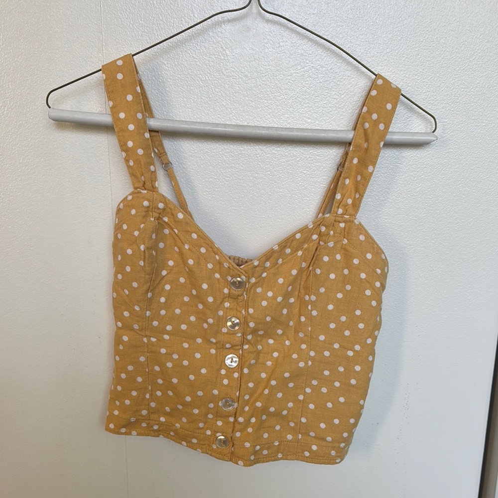 Polka Dot Button-Up Women’s Top